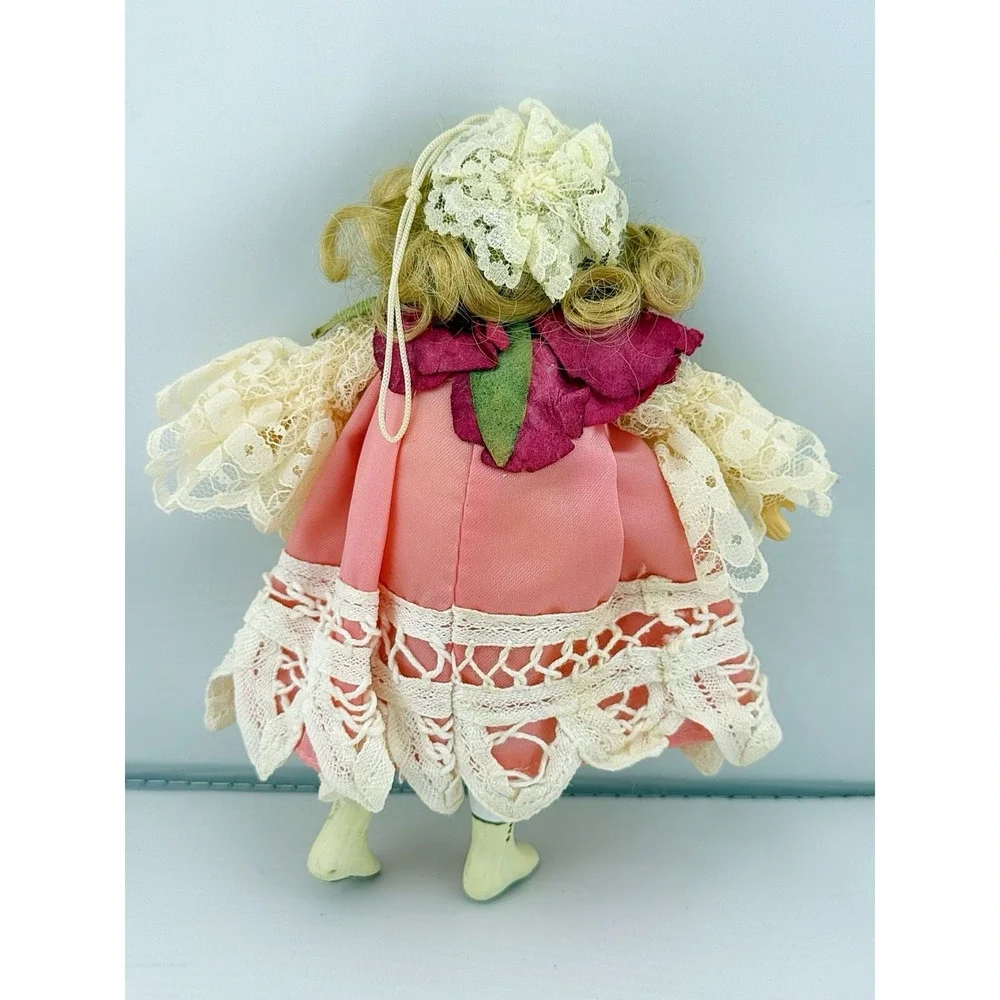 Vintage 1990's Jocelyn Nostrum Creation Victorian Porcelain Doll Ornament
